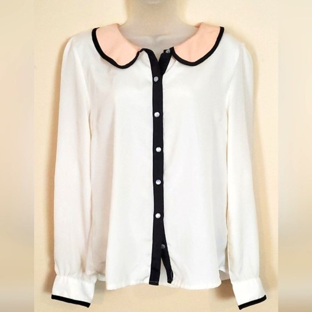 Stylish Forever 21 Button Down Shirt L - Picture 1 of 4